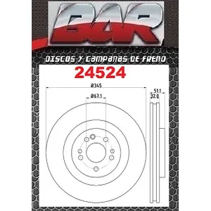Discos Delanteros Estándar - MERCEDES BENZ -ML 230/270/320/350/400/430/500/55AMG