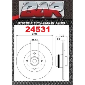 Discos Traseros Estándar - RENAULT -19 / 19 Cabriolet con Maza