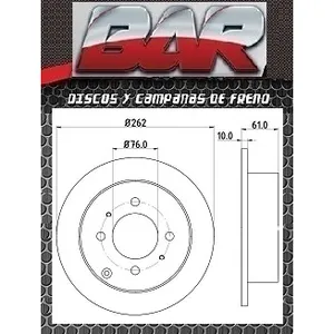 Discos Traseros Estándar - HYUNDAI -Sonata