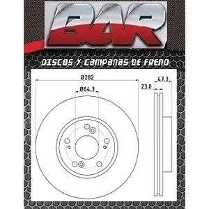 Discos Delanteros Estándar - HONDA -Accord DX / LX / EX / V6 CR-V 2.0i 16V Rueda 16 4x4