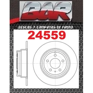 Discos Traseros Estándar - VOLVO -850 - C70 / S70 / V70 CON CAMPANA PARA PATIN