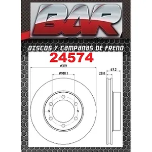 Discos Delanteros Estándar - TOYOTA -Hilux SW 4 2.5 Turbo / 3.0 Turbo
