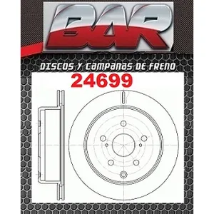 Discos Traseros Estándar - TOYOTA -Previa