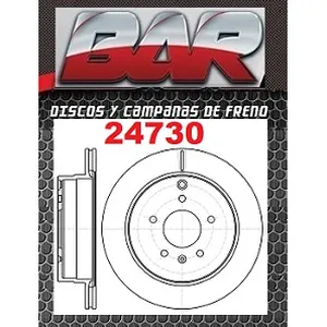 Discos Traseros Estándar - CHEVROLET/OPEL/GM -Captiva 2.4 / 3.6 Con Campana