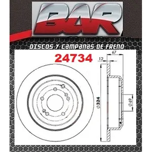 Discos Traseros Estándar - HYUNDAI -Veracruz 3.8 Con Campana