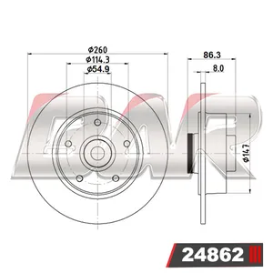 Discos Traseros Estándar - RENAULT -Fluence 1.6 / 2.0 16V