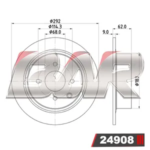 Discos Traseros Estándar - NISSAN-DATSUN -TIIDA