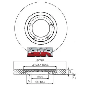 Discos Delanteros Estándar - KIA -Bongo K2500