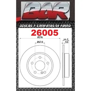 Discos Traseros Estándar - MERCEDES BENZ -Clase A 160-180-200