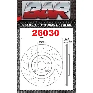Discos Delanteros Estándar - MERCEDES BENZ -C180 Kompressor (Perforado)