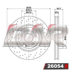 Discos Delanteros Estándar - MERCEDES BENZ -S-CLASS (W221) S 350 (221.056, 221.156) / CLK 500 (PERFORADO)