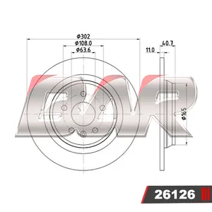 Discos Traseros Estándar - VOLVO -S60, 3.0T T5.