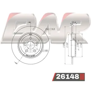 Discos Traseros Estándar - TOYOTA -COROLLA 1.8 HV ECVT HIBRID