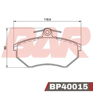 Pastillas de freno delanteras - AUDI /FORD GALAXI/SEAT IBIZA/VOLKSWAGEN GOLF 72/96