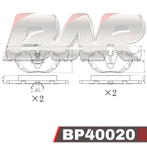 Pastillas de freno traseras - BMW SERIE 3/PEUGEOT 806 VAN/CITROEN/JAGUAR 82/