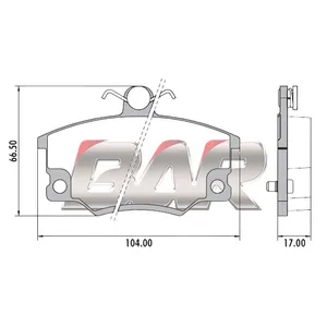 Pastillas de freno delanteras - ALFA 155-33/FIAT REGATTA-TIPO-UNO/VOLVO 345 79/97