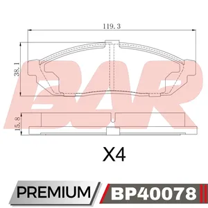 Pastillas de freno delanteras - DAEWOO DAMAS/HONDA CIVIC/SUZUKI ST 80 FRONTE 79/82