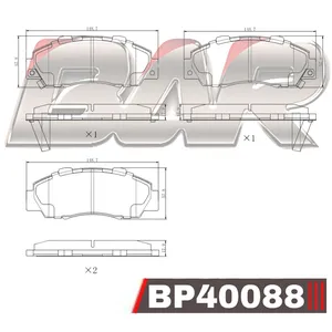 Pastillas de freno delanteras - HONDA ACCORD-ACURA-SCAUT/ROVER/ ISUZU 90/96
