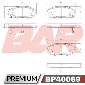 Pastillas de freno delanteras - HONDA ACCORD/ROVER 825-827 87/96