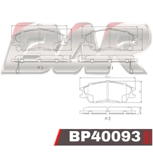 Pastillas de freno delanteras - HONDA ACCORD-CIVIC/HYUNDAI ELANTRA-EXCEL 90/94