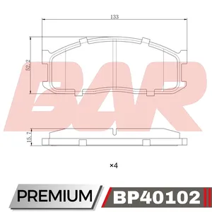 Pastillas de freno delanteras - KIA BESTA / MAZDA VAN -FURGON MPV 89/94