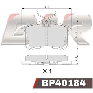 Pastillas de freno traseras - PEUGEOT 306-309-405/VW/CITROEN 90/94
