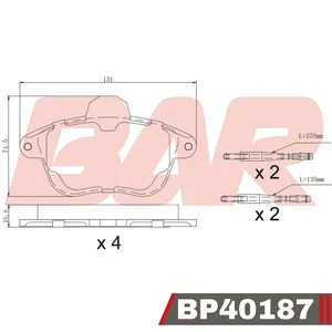 Pastillas de freno delanteras - CITROEN XM/PEUGEOT 605(UN SALIENTE) 90/96