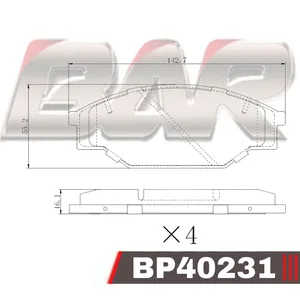 Pastillas de freno delanteras - TOYOTA HILUX PICK UP 4X4-HILUX PICK UP 90/94