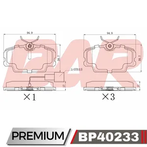 Pastillas de freno delanteras - TOYOTA 4 RUNNER-LAND CRUISER-PICK UP 79/90