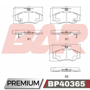 Pastillas de freno delanteras - HYUNDAI H100 2.5D (TODOS)-FURGON 95/96