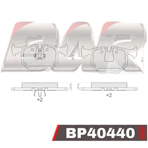 Pastillas de freno traseras - BMW Serie 3 99/ /ROVER RANGE III 02/