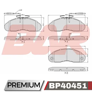 Pastillas de freno delanteras - NISSAN AVIA- EBRO-KB- TRADE/ RENAULT B70-80-90-110