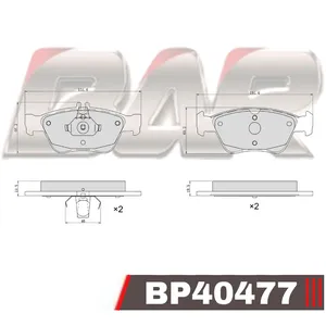 Pastillas de freno delanteras - M.BENZ. SKL 200-230 CLASE E.C.CL