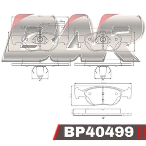 Pastillas de freno delanteras - ALFA ROMEO/FIAT/LANCIA 96/