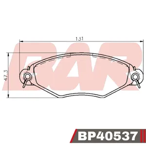 Pastillas de freno delanteras - CITROEN XSARA/ PEUGEOT 206/ RENAULT KANGOO 2002/