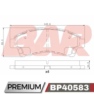 Pastillas de freno delanteras - MAZDA B2500 - B2600 96/