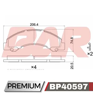 Pastillas de freno delanteras - CHEVROLET/GMC SERIE W4/ISUZU NPR 98/
