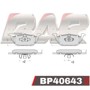 Pastillas de freno delanteras - AUDI A3/SEAT LEON/SKODA/VOLKSWAGEN GOLF-BORA 96/