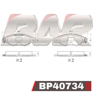 Pastillas de freno delanteras - CITROEN XSARA/ PEUGEOT 206/ (CON SENSOR) 2002/