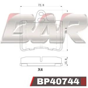 Pastillas de freno traseras - CITROEN C5 2.0/2.2/3.0 01/ 2.0HPi 16V 00/