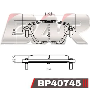 Pastillas de freno traseras - FORD MONDEO Saloon/Estate/JAGUAR X-Type 01/