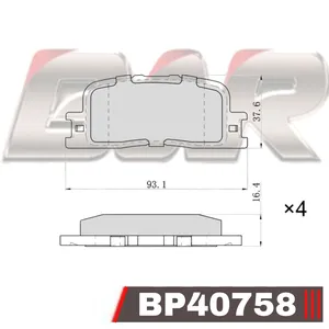 Pastillas de freno traseras - TOYOTA HIGLANDER 99/