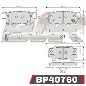 Pastillas de freno traseras - HYUNDAI SANTA FE 01