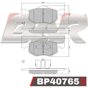 Pastillas de freno delanteras - FORD Escape-Maverick II 00/ /MAZDA Tribute 01/