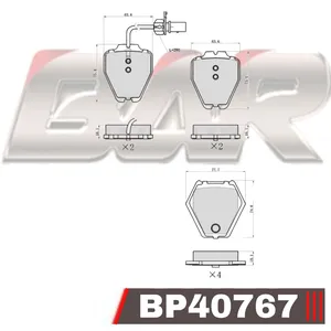Pastillas de freno delanteras - VW Passat /AUDI A4-A6-A8-S4-S6 99/