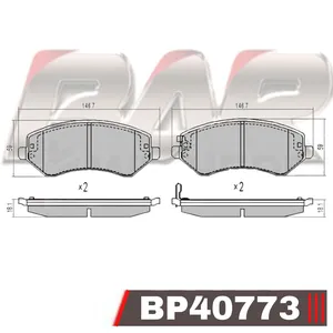 Pastillas de freno delanteras - DODGE CARAVAN-VOYAGER-Rural/JEEP 01/