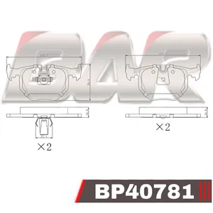 Pastillas de freno traseras - BMW 7 E65 - E66