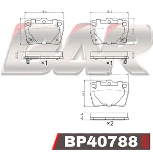 Pastillas de freno traseras - TOYOTA RAV 4 II 1.8-2.0 00/