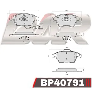 Pastillas de freno delanteras - AUDI A3-S3/ VW /SEAT/SKODA 03/