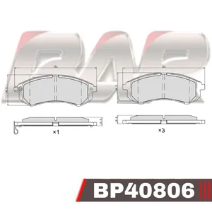 Pastillas de freno delanteras - MITSUBISHI L200 2.5 Sport 04/
